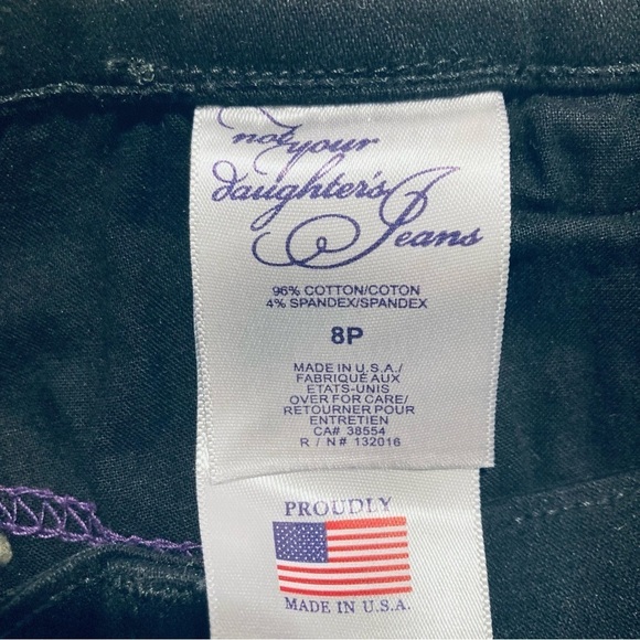 NYDJ SZ 8P Slim Boot Cut Black 5 Pocket Style Comfort Jeans - Picture 9 of 11